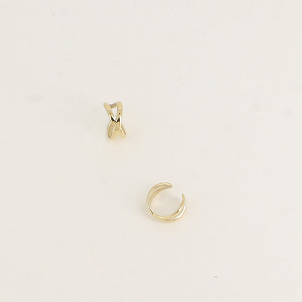 Earcuffs - deux anneaux croisés