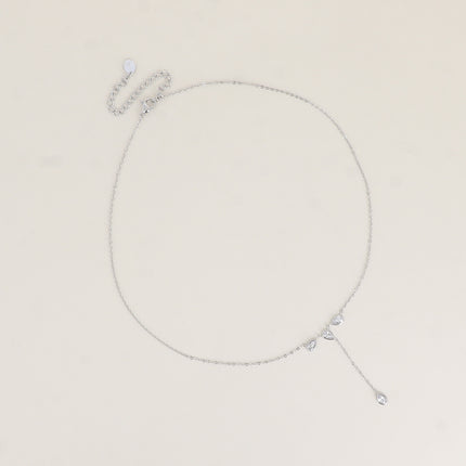 Collier Y - gouttes en oxyde de zirconium