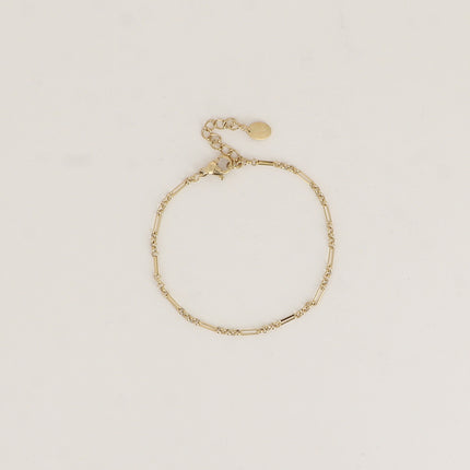 Bracelet - maille style figaro aux anneaux fins et arrondis