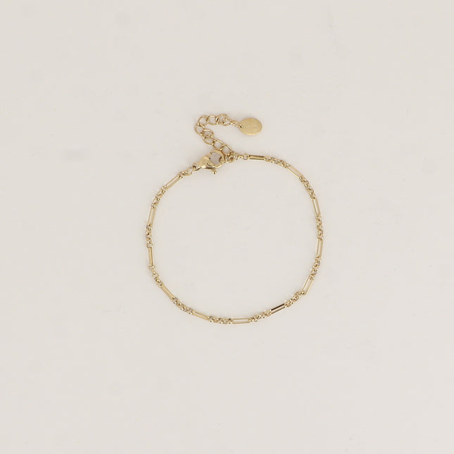 Bracelet - maille style figaro aux anneaux fins et arrondis