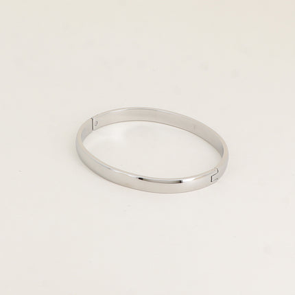 Jonc - anneau simple 6mm, fermoir clic