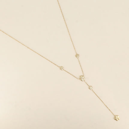 Collier Y - fleurs hibiscus