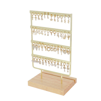 Kit de 24 créoles - doré blanc - prix moyen de 6,60€/pr - présentoir offert