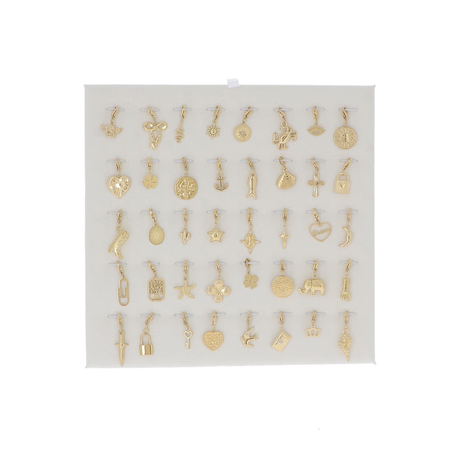 Kit de 40 charms en acier inoxydable - doré - prix de 2,20€/pc