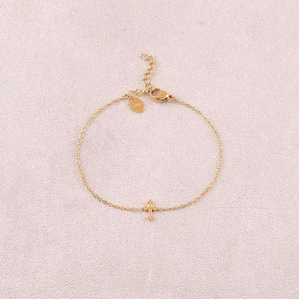 Bracelet - pendentif croix religieuse
