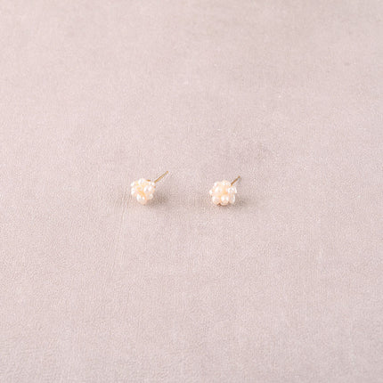 Boucles puces - boule de petites perles d'eau douce