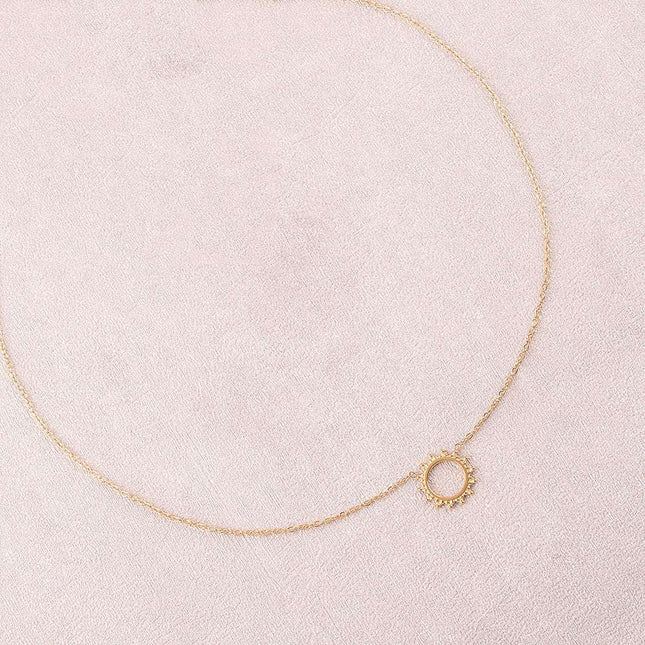 Collier - soleil aux traits fins
