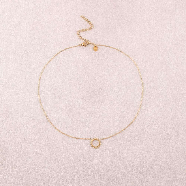 Collier - soleil aux traits fins