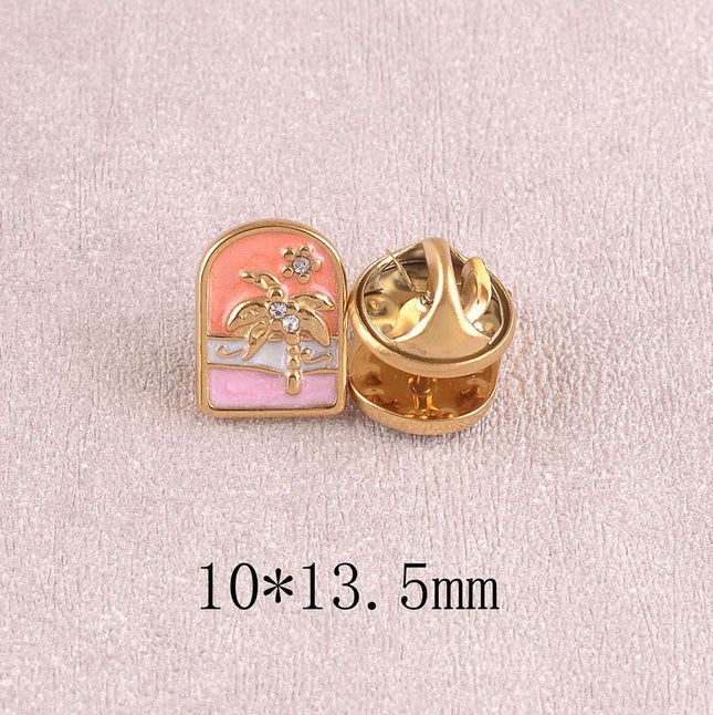 Pin's - palmier sur fond d'émail