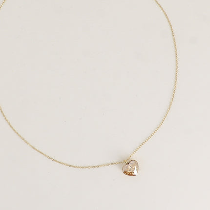 Collier - coeur en cristal taillé 10mm - orné de cristaux Swarovski®