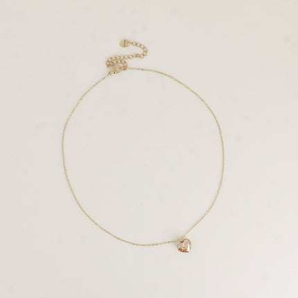 Collier - coeur en cristal taillé 10mm - orné de cristaux Swarovski®