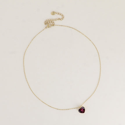 Collier - coeur en cristal taillé 10mm - orné de cristaux Swarovski®