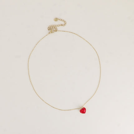 Collier - coeur en cristal taillé 10mm - orné de cristaux Swarovski®