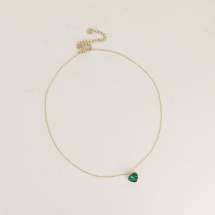 Collier - coeur en cristal taillé 10mm - orné de cristaux Swarovski®