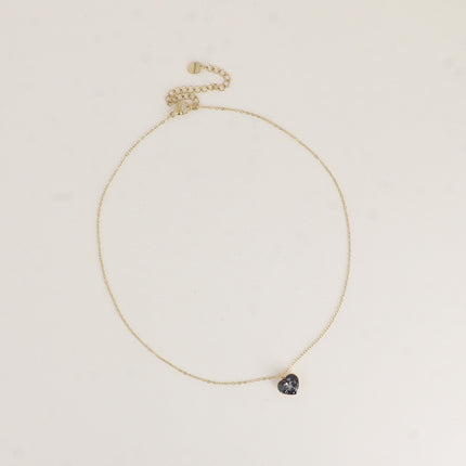 Collier - coeur en cristal taillé 10mm - orné de cristaux Swarovski®