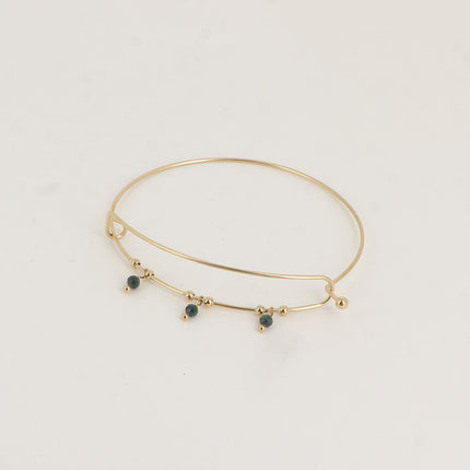 Jonc - 3 pierres naturelles pendantes