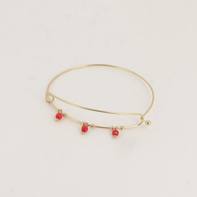 Jonc - 3 pierres naturelles pendantes