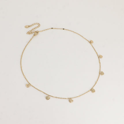 Collier - pampilles coeurs texturées