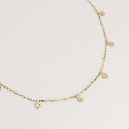 Collier - pampilles rondes gravées