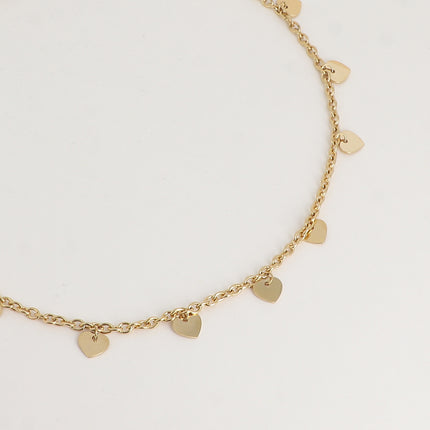 Collier - 9 pastilles coeurs