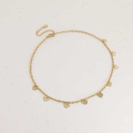 Collier - 9 pastilles coeurs