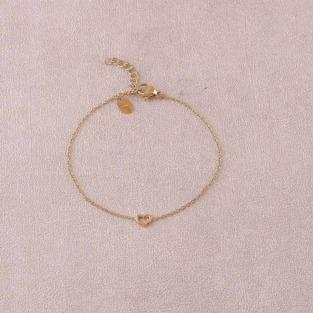 Bracelet - pendentif coeur ajouré
