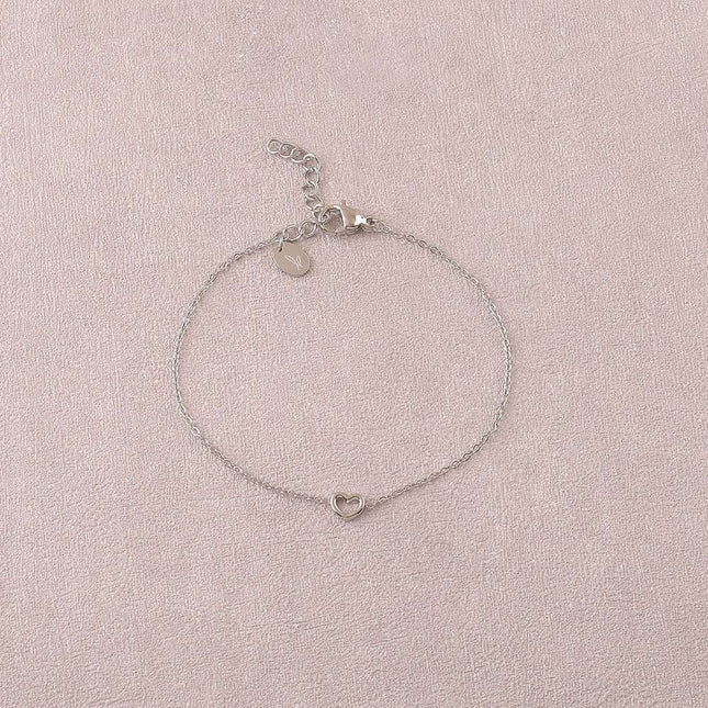 Bracelet - pendentif coeur ajouré