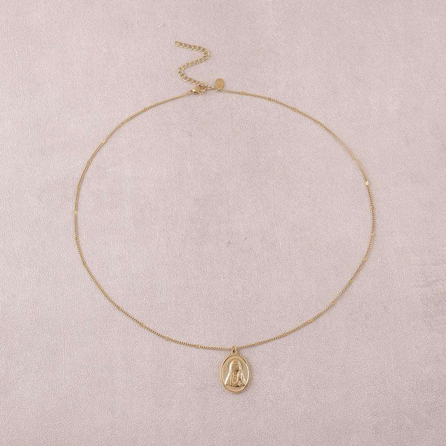 Collier - pendentif ovale La Madone