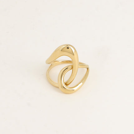 Ring - 2 openwork shapes - Size 57