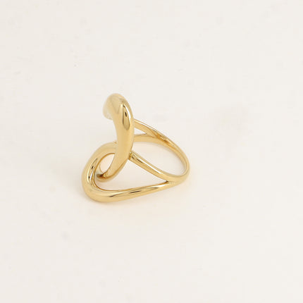 Ring - 2 openwork shapes - Size 57