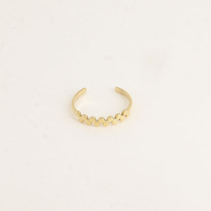 Bague - ronds texturés, zigzag