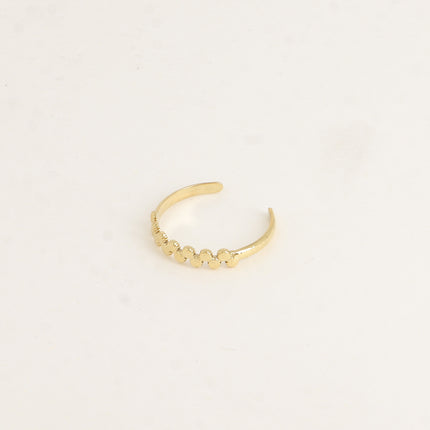 Bague - ronds texturés, zigzag