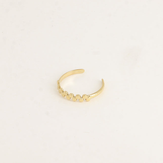 Bague - ronds texturés, zigzag