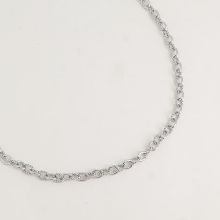 Collier - maille alternée lisse et torsadée 45+5CM