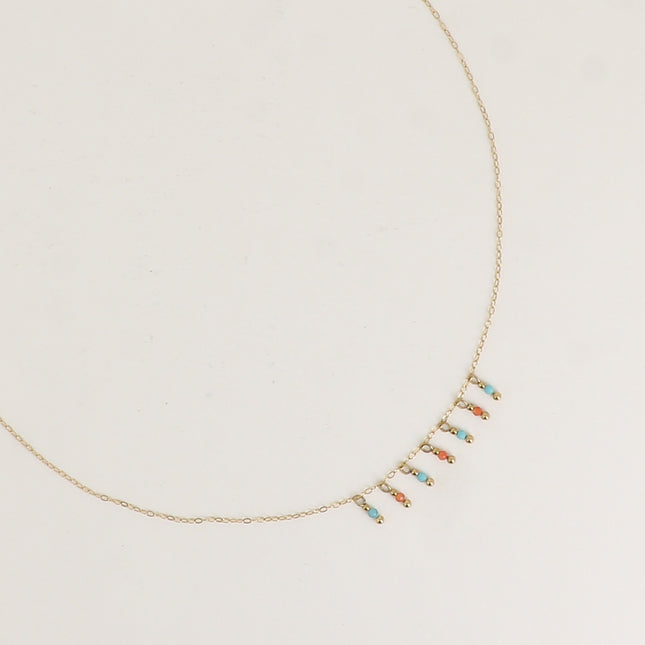 Collier - 5 pendentifs en pierre naturelle