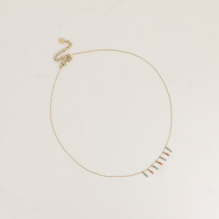 Collier - 5 pendentifs en pierre naturelle