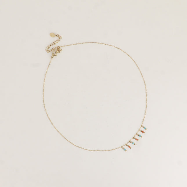 Collier - 5 pendentifs en pierre naturelle