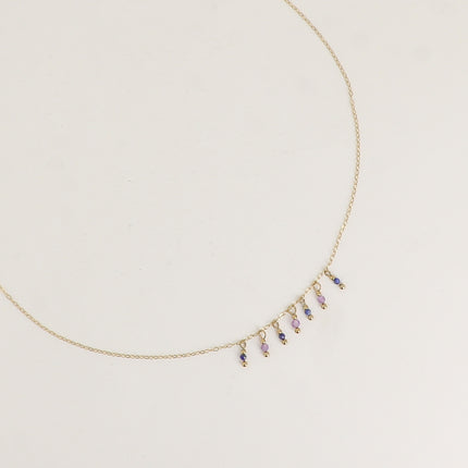 Collier - 5 pendentifs en pierre naturelle