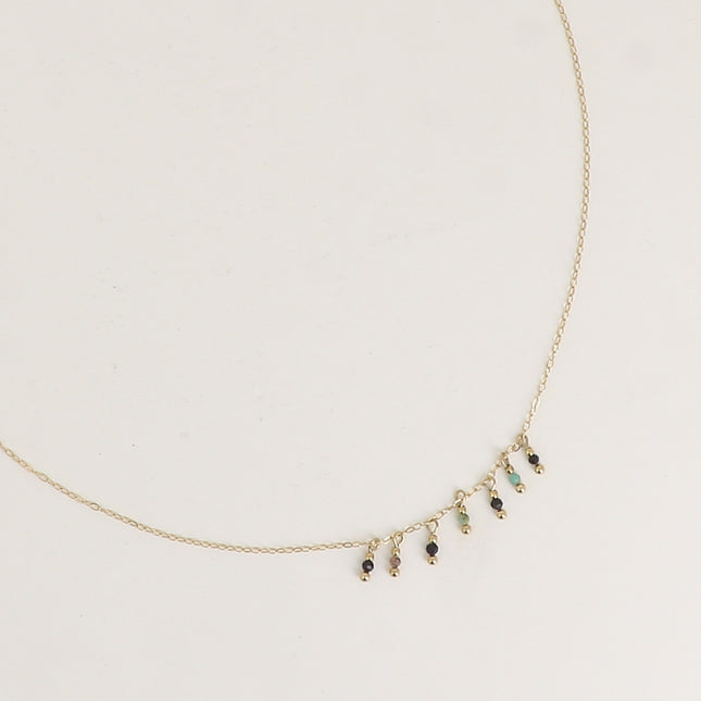 Collier - 5 pendentifs en pierre naturelle