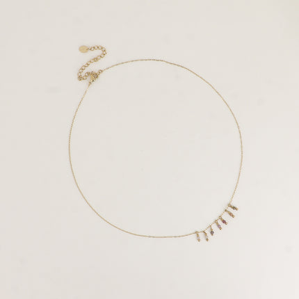 Collier - 5 pendentifs en pierre naturelle