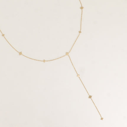 Collier Y - étoiles du Nord effet brossées