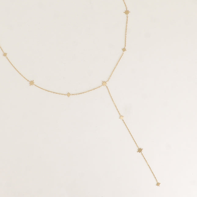 Collier Y - étoiles du Nord effet brossées