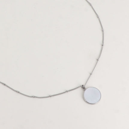 Collier Maxine rhodium - pierre naturelle