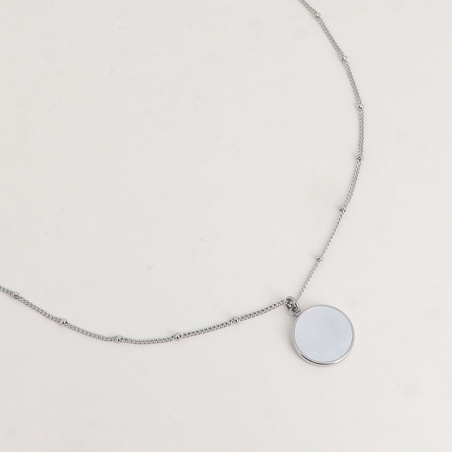 Collier Maxine rhodium - pierre naturelle