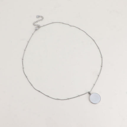 Collier Maxine rhodium - pierre naturelle