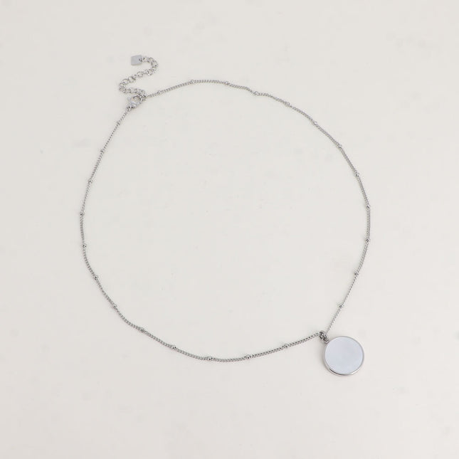 Collier Maxine rhodium - pierre naturelle
