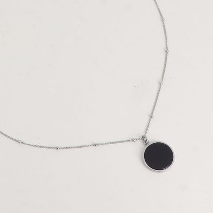 Collier Maxine rhodium - pierre naturelle