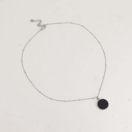 Collier Maxine rhodium - pierre naturelle