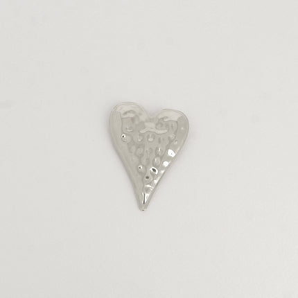 Broche - motif coeur texturé 39 x 58 mm