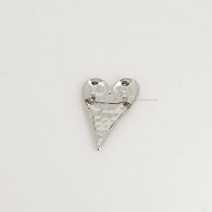 Broche - motif coeur texturé 39 x 58 mm